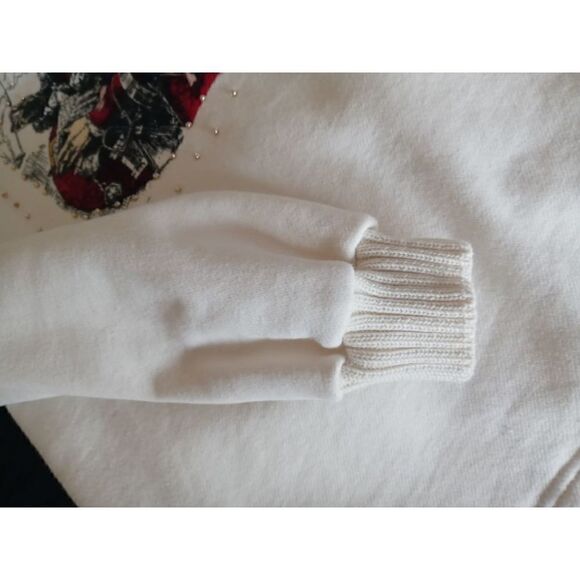 North Country Victorian Santa Claus w/ gold color Beads Sweater-*See Size and Co - Picture 6 of 6